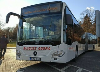 A Blaguss autóbuszai szállítják az utasokat Szombathelyen